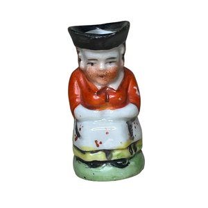Vintage Miniature Toby Jug PItcher Creamer Colonial Woman Japan